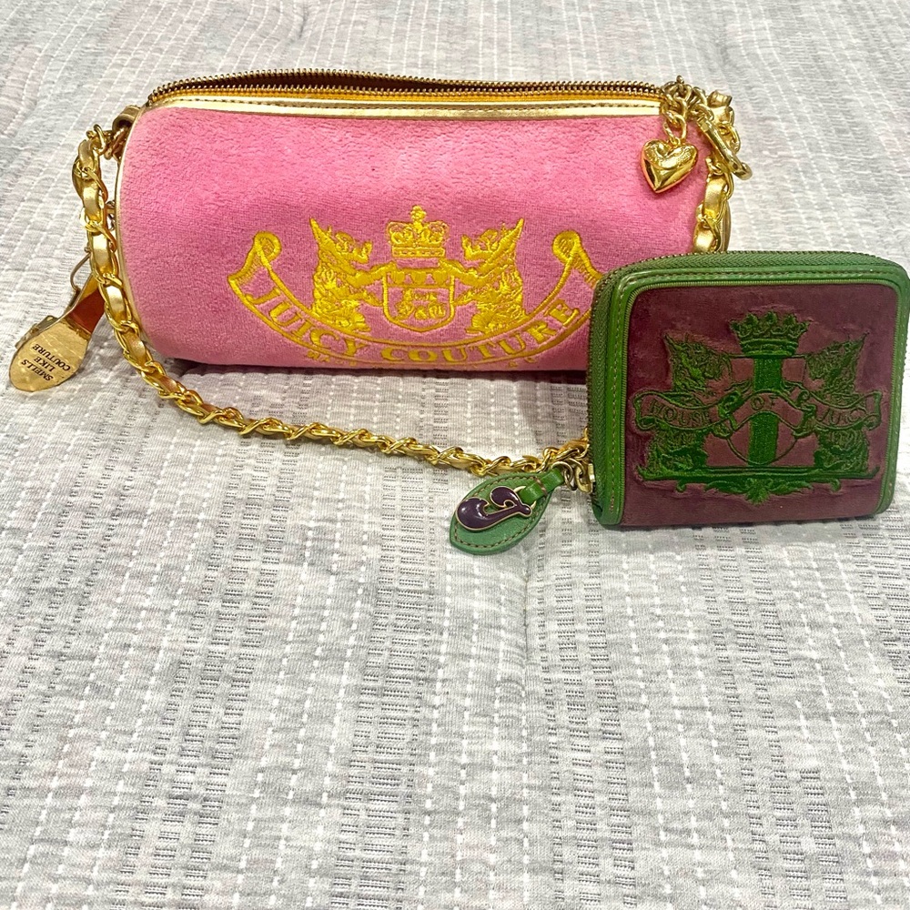 JUST SOLD. 
Juicy Couture Pink and Gold Bag